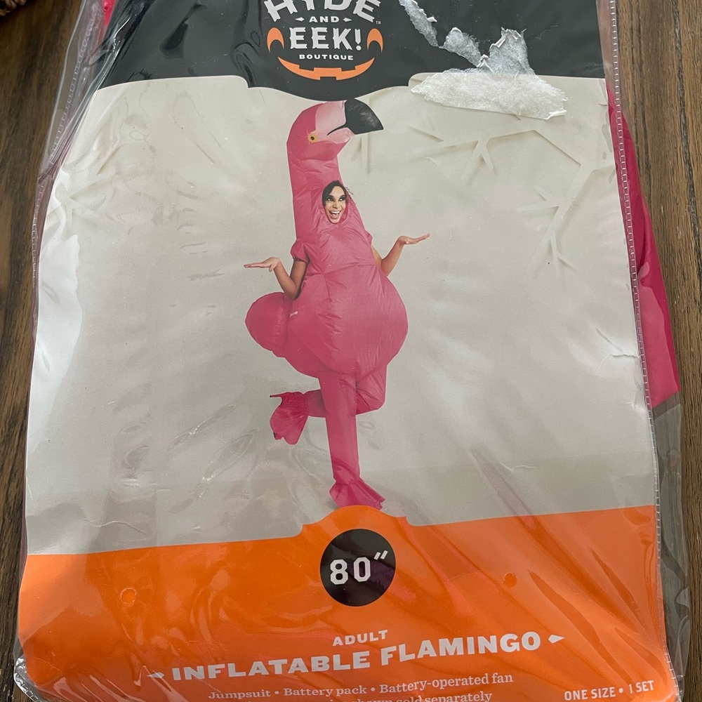 Inflatable flamingo costume